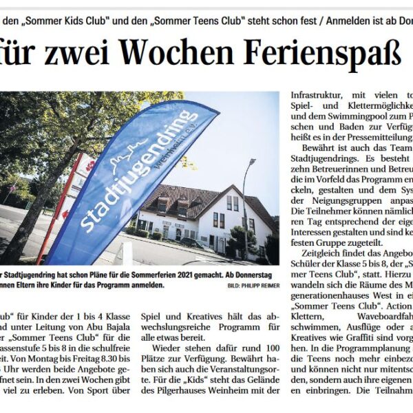 Infoabend SKC/STC in der Presse