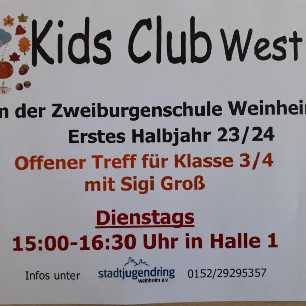 Dienstags in den Kids Club West